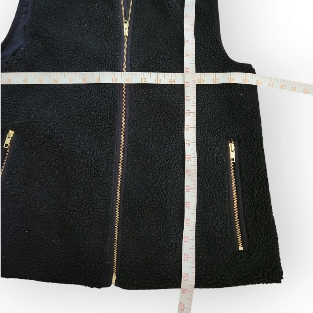 J.Crew Mercantile Sherpa Vest Gold Zip Medium
